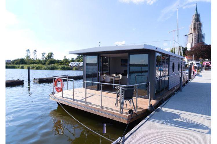 Hotel Hausboot Fjord Aries Mit Dachterrasse In Schleswig Exterior foto
