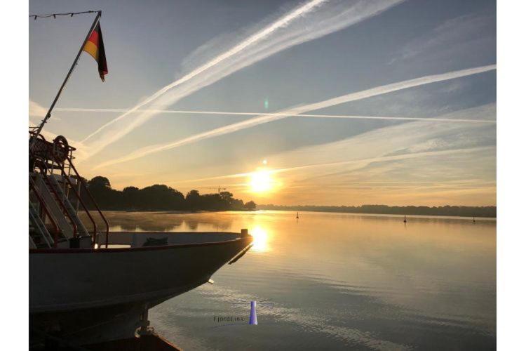 Hotel Hausboot Fjord Aries Mit Dachterrasse In Schleswig Exterior foto
